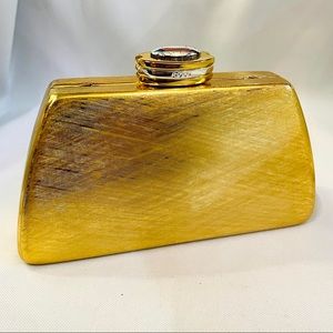 Rodo Italy ~ Golden Goddess Hard Case Purse/Clutch